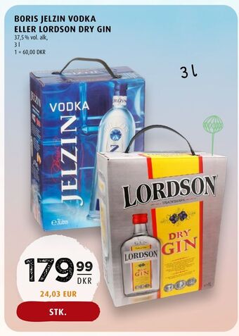 Scandinavian Park BORIS JELZIN VODKA ELLER LORDSON DRY GIN tilbud