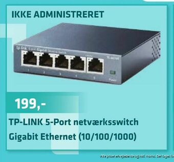 LabTech Data TP-LINK 5-Port netværksswitch Gigabit Ethernet (10/100/1000) tilbud