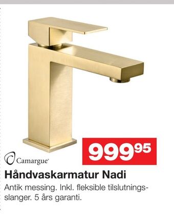 Bauhaus Håndvaskarmatur Nadi tilbud