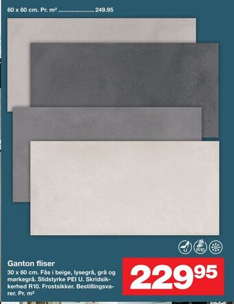 Bauhaus Ganton fliser tilbud