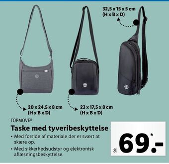 Lidl Taske med tyveribeskyttelse tilbud