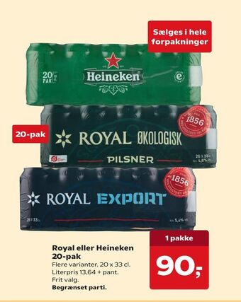 Dagli'Brugsen Royal eller Heineken tilbud
