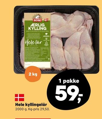 Kvickly Hele kyllingelår tilbud