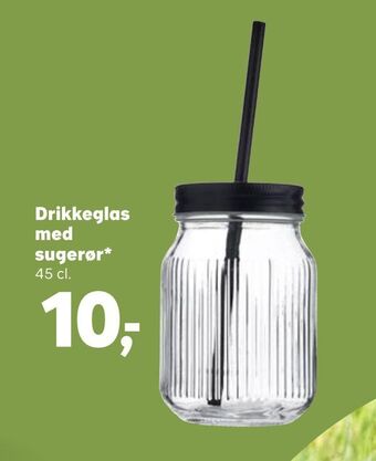 Kvickly Drikkeglas med sugerør tilbud