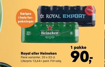 Kvickly Royal eller Heineken tilbud