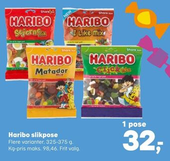 Kvickly Haribo slikpose tilbud