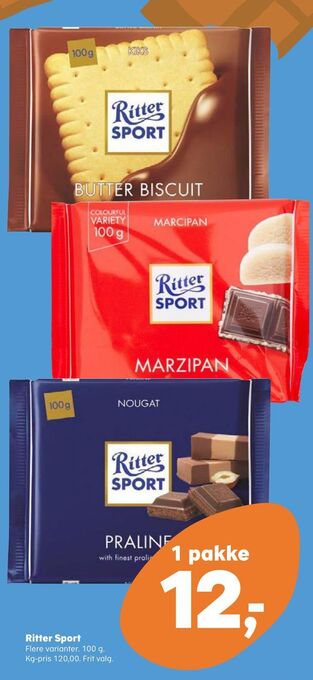 Kvickly Ritter Sport tilbud