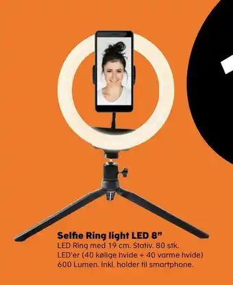 Kvickly Selfie Ring light LED 8" tilbud