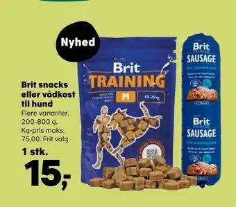 Brit snacks eller vådkost til hund