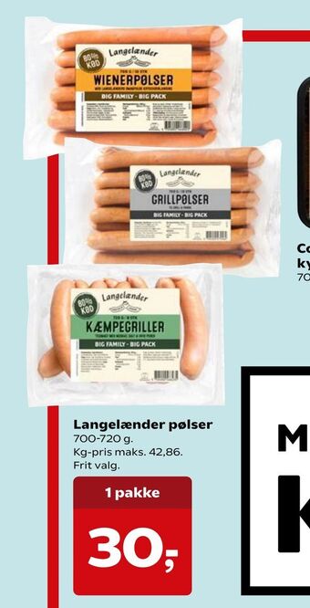 Kvickly Langelænder pølser tilbud