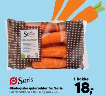 Økologiske gulerødder fra Søris