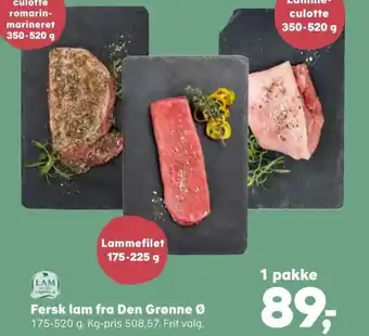 Fersk lam fra Den Grønne