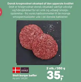 SuperBrugsen Stolt burger bøffer tilbud