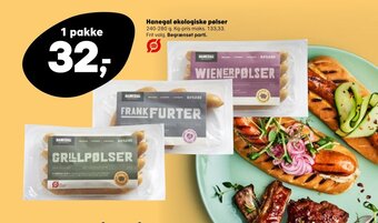 SuperBrugsen Hanegal økologiske pølser tilbud