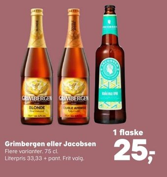 SuperBrugsen Grimbergen eller Jacobsen tilbud