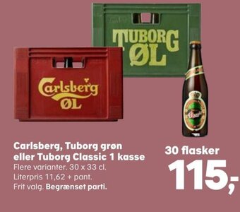 SuperBrugsen Carlsberg, Tuborg grøn eller Tuborg Classic 1 kasse tilbud
