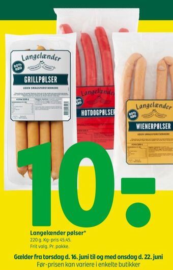 Coop 365 Langelænder grillpølser tilbud