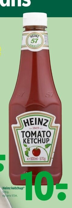 Coop 365 Heinz ketchup tilbud