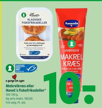 Coop 365 Havets fiskefrikadeller tilbud