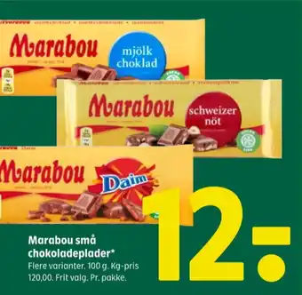 Marabou chokoladeplade schweizer nöt