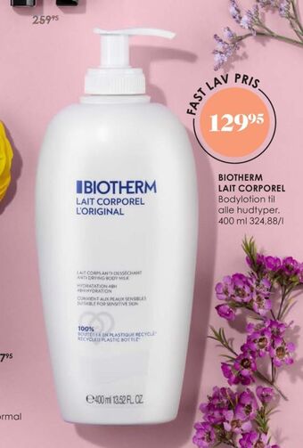 Matas Biotherm bodylotion tilbud