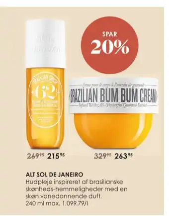 Matas Sol de janeiro bodycreme tilbud