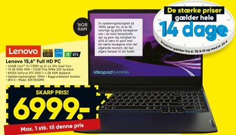 Bilka Lenovo 15.6' Full HD PC tilbud