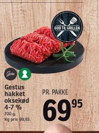 SPAR Gestus hakket oksekød 4-7% tilbud