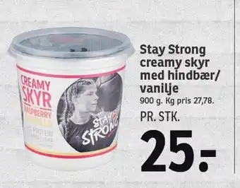 SPAR Creamy skyr m. hindbær/vanilje tilbud