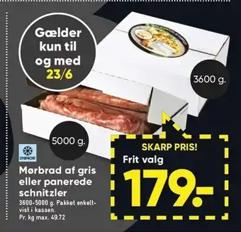 Bilka Mørbrad af gris el. schnitzler tilbud
