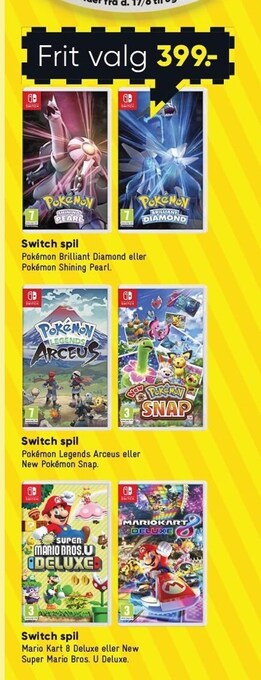 Bilka Switch spil tilbud