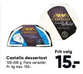 Bilka Castello dessertost tilbud
