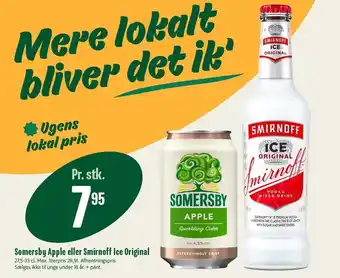 Min Købmand Somersby apple el. smirnoff ice original tilbud