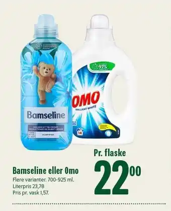 Min Købmand Bamseline el. Omo tilbud