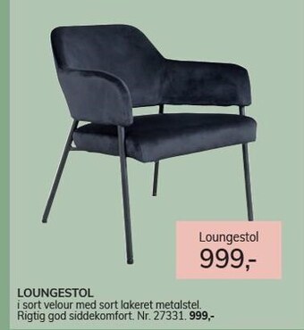 Daells Bolighus Loungestol tilbud
