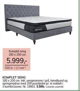 Daells Bolighus Komplet seng tilbud