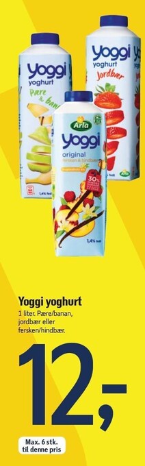 Føtex Yoggi yoghurt tilbud