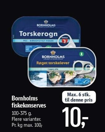 Føtex Bornholms fiskekonserves tilbud
