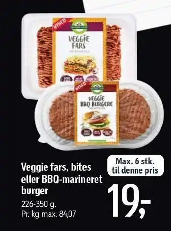 Føtex Veggie fars, bites el. BBQ-marineret burger tilbud
