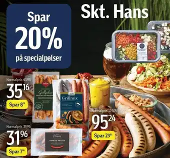 Føtex Spar 20% på specialpølser tilbud