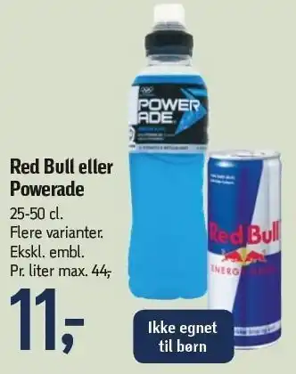 Føtex Red Bull el. Powerade tilbud