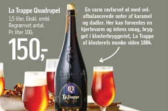 Føtex La Trappe Quadrupel tilbud