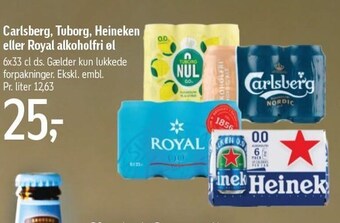 Føtex Carlsberg, Tuborg, Heineken el. Royal alkoholfri øl tilbud