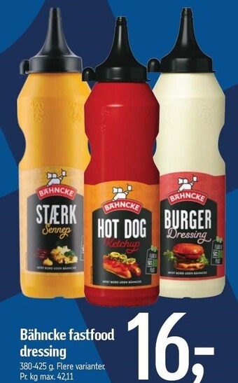 Bähncke fastfood dressing