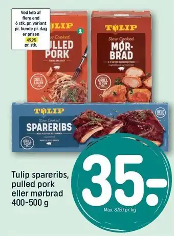REMA 1000 Tulip spareribs, pulled pork el. mørbrad tilbud