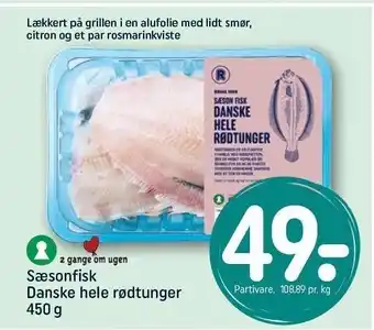 REMA 1000 Sæsonfisk danske hele rødtunger tilbud