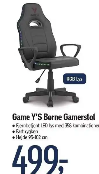 Game Y's børne gamerstol