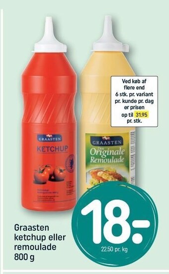 REMA 1000 Graasten ketchup el. remoulade tilbud