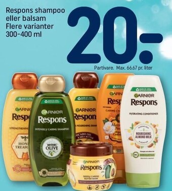 REMA 1000 Respons shampoo eller balsam tilbud