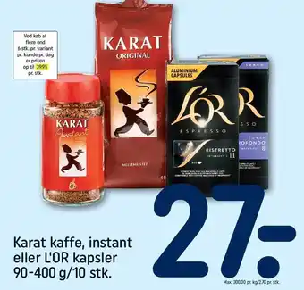 REMA 1000 Karat kaffe, el. l'or kapsler tilbud